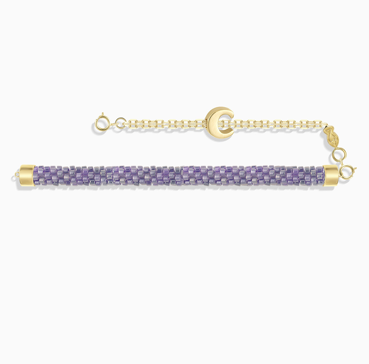 دستبندhalf chain میوکی حرف C