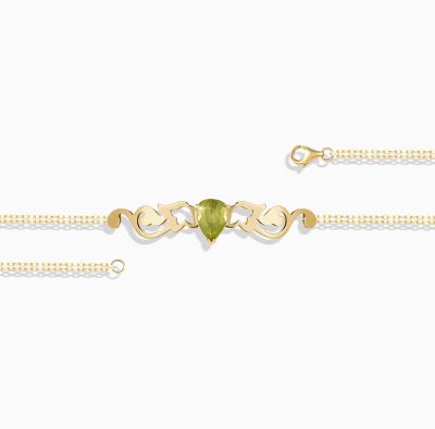 دستبند پایه زنجیری اسلیمی(ارکیده)