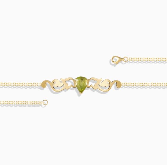 دستبند پایه زنجیری اسلیمی(ارکیده)