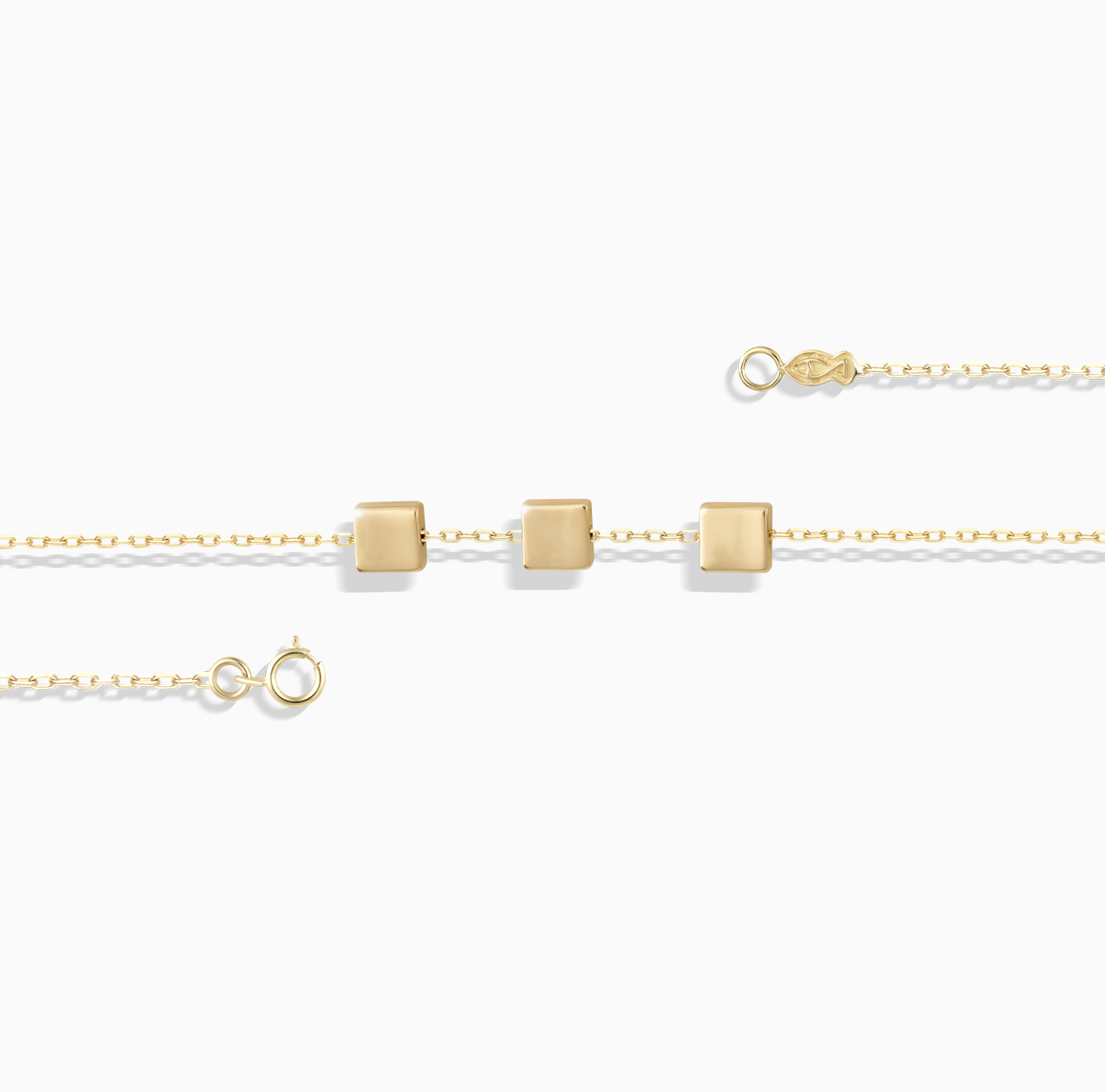 دستبند پایه زنجیری مربع