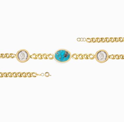 دستبنند پایه زنجیری سکه