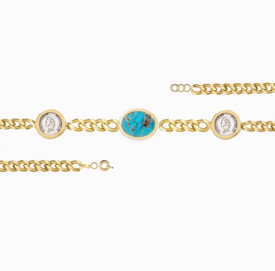 دستبنند پایه زنجیری سکه