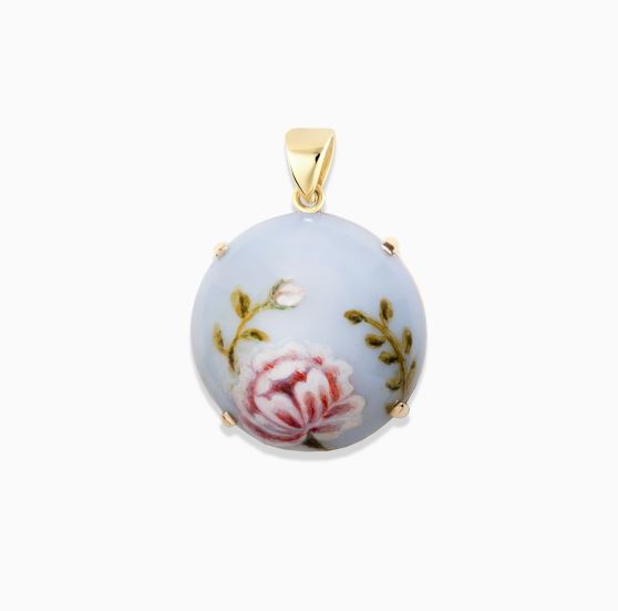 آویز میناکاری گل