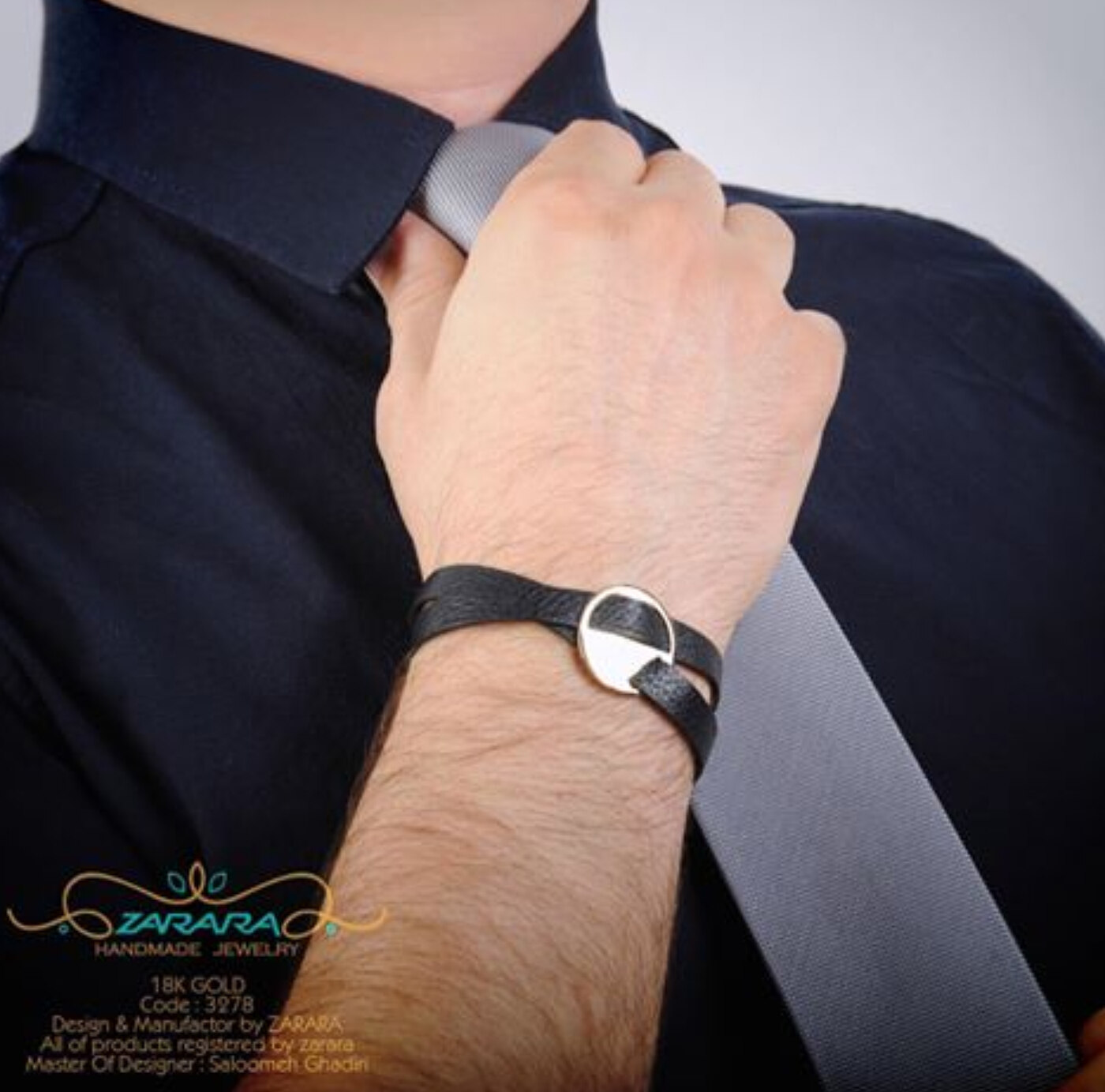 دستبند چرم سگک