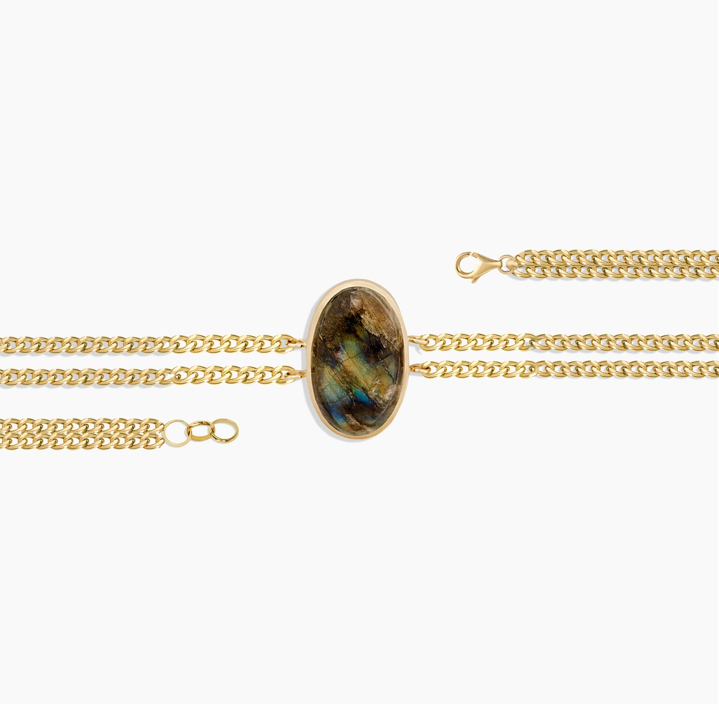 دستبند پایه زنجیری بیضی