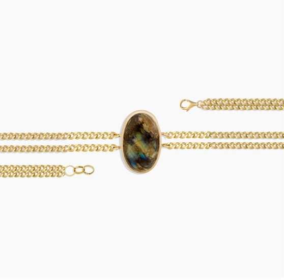 دستبند پایه زنجیری بیضی