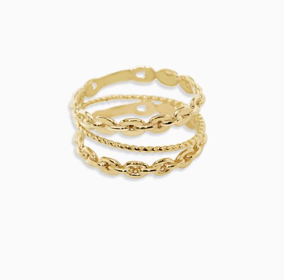 انگشتر سه رینگی زنجیر