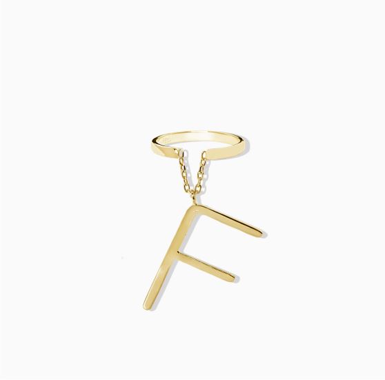 رینگ اویز دار حرفf