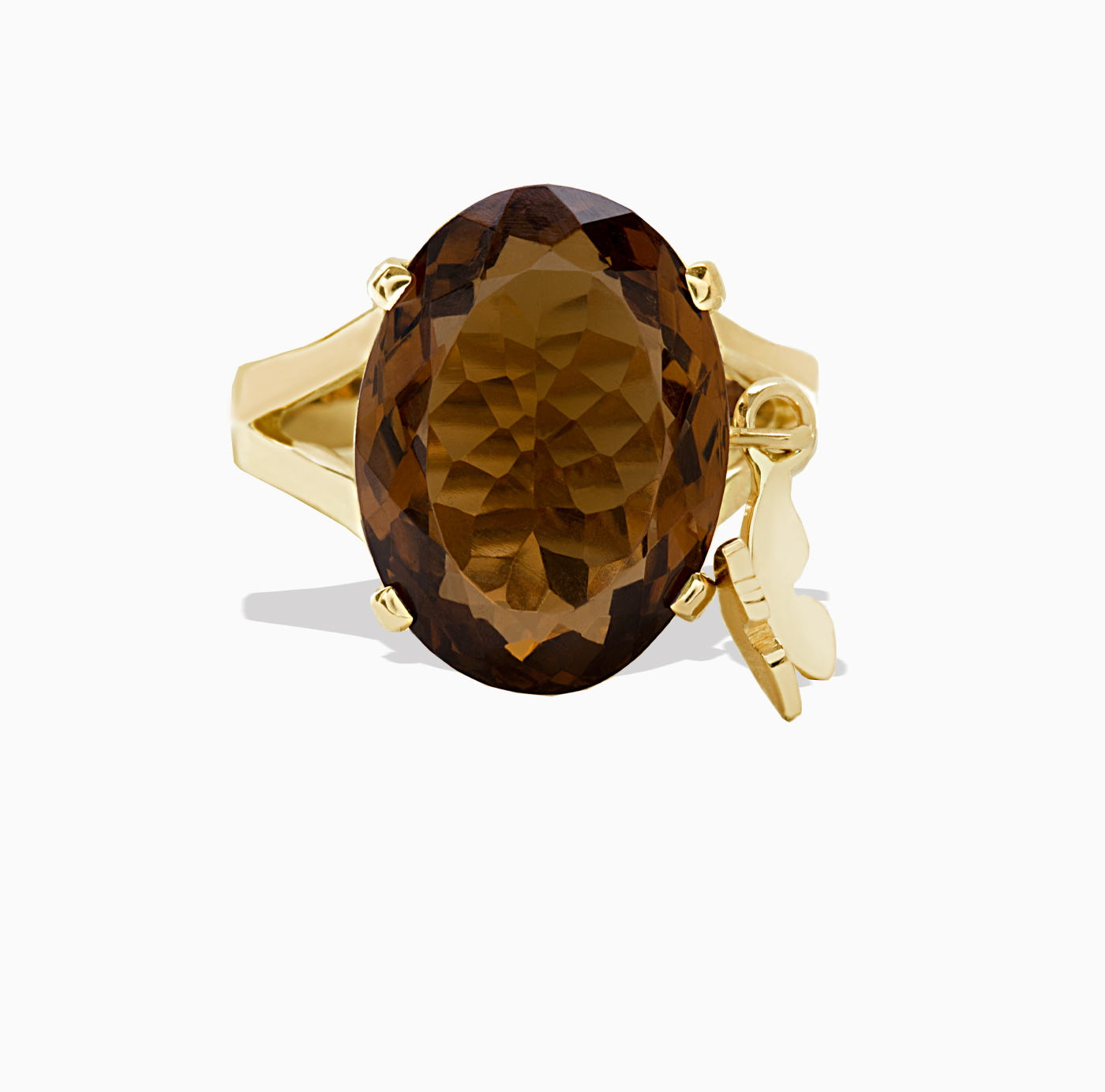 انگشتر دو شاخ آویز دار