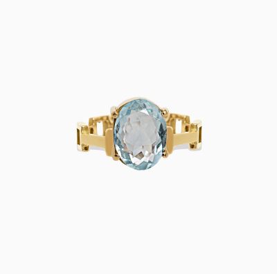 انگشتر تک سنگ مربع