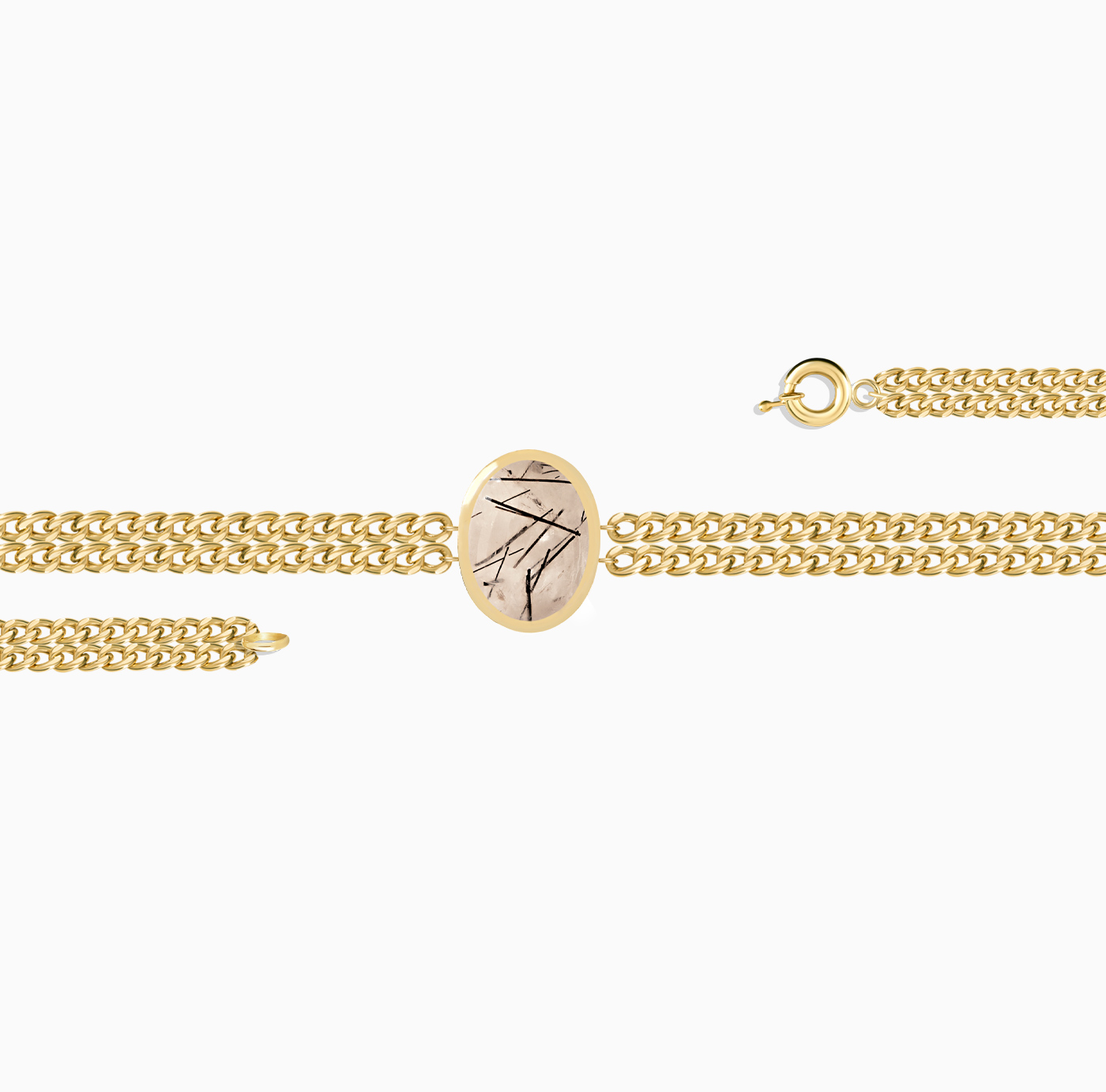 دستبند دو ردیفه پایه زنجیری کارتیه