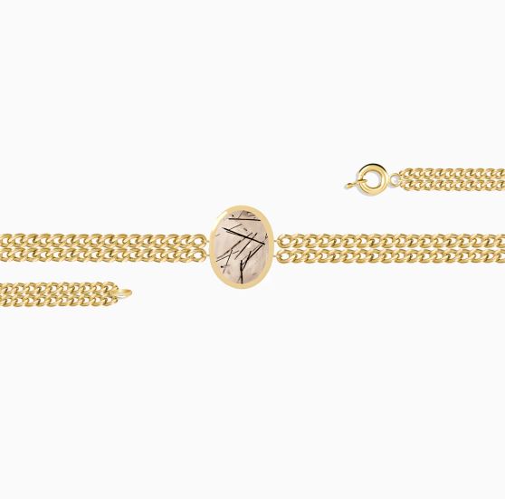 دستبند دو ردیفه پایه زنجیری کارتیه