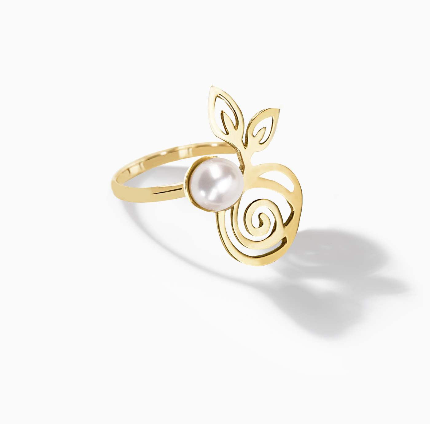 انگشتر بای پس گل و برگ