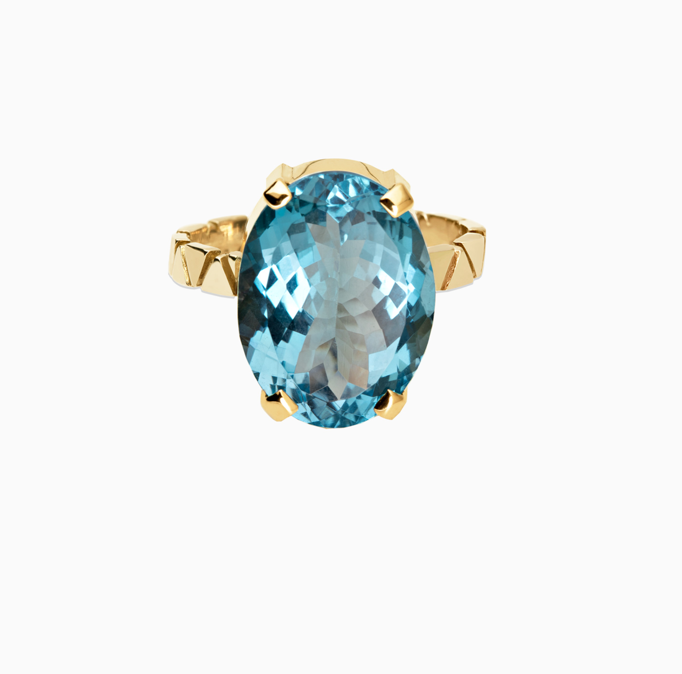 انگشتر تک سنگ بیضی