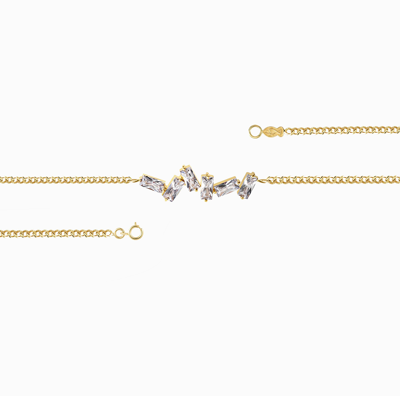 دستبند پایه زنجیری مستطیل