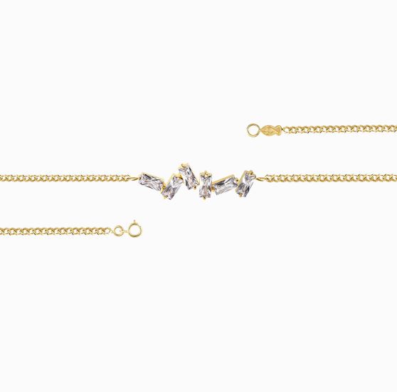 دستبند پایه زنجیری مستطیل