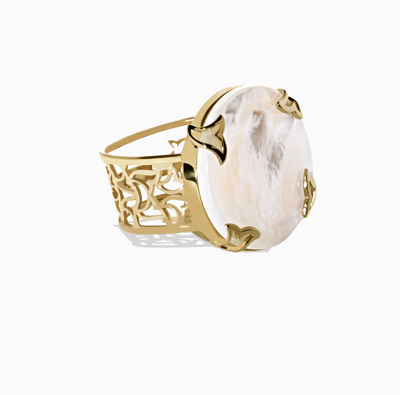 انگشتر پایه الگو گل