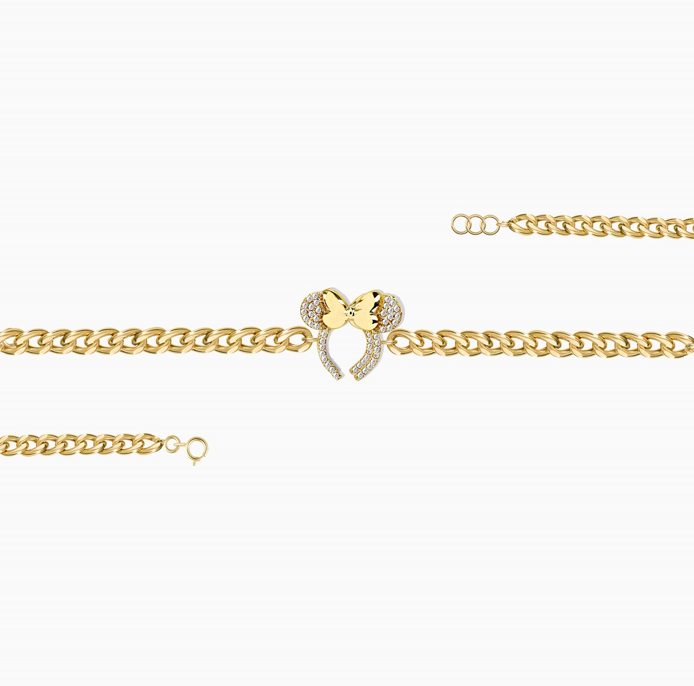 دستبند پایه زنجیری پاپیون