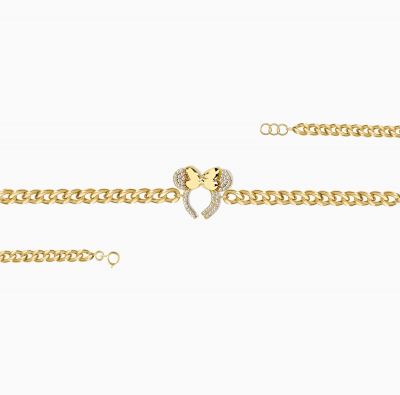 دستبند پایه زنجیری پاپیون