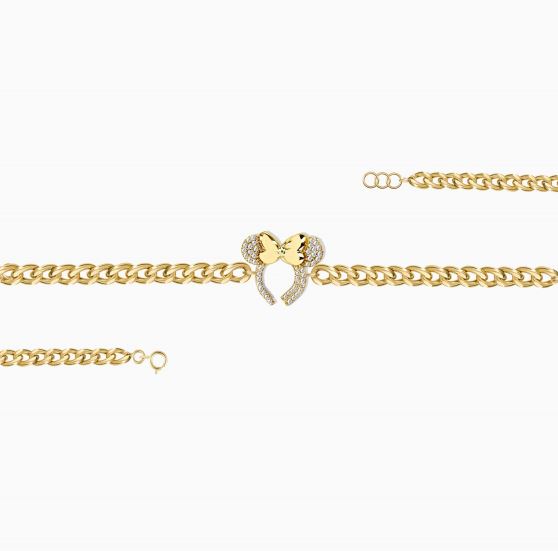 دستبند پایه زنجیری پاپیون