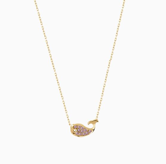 گردنبند میانه پایه زنجیری نهنگ