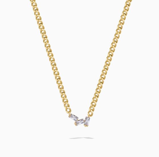 گردنبند پایه زنجیری چوکر مستطیل