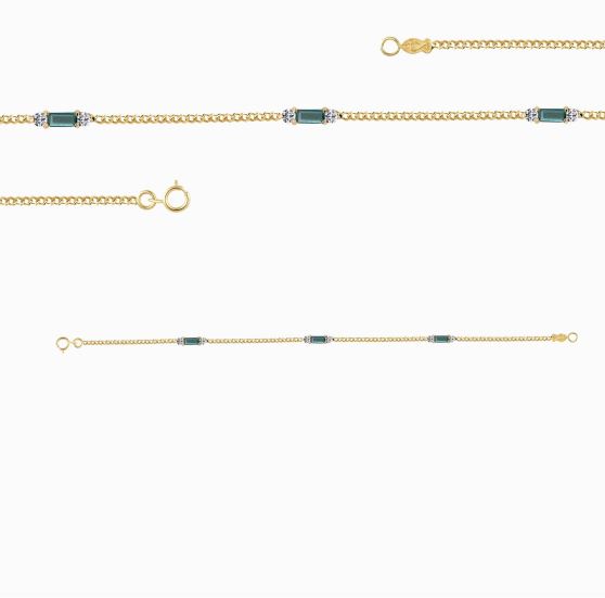 دستبند پایه زنجیری هندسی