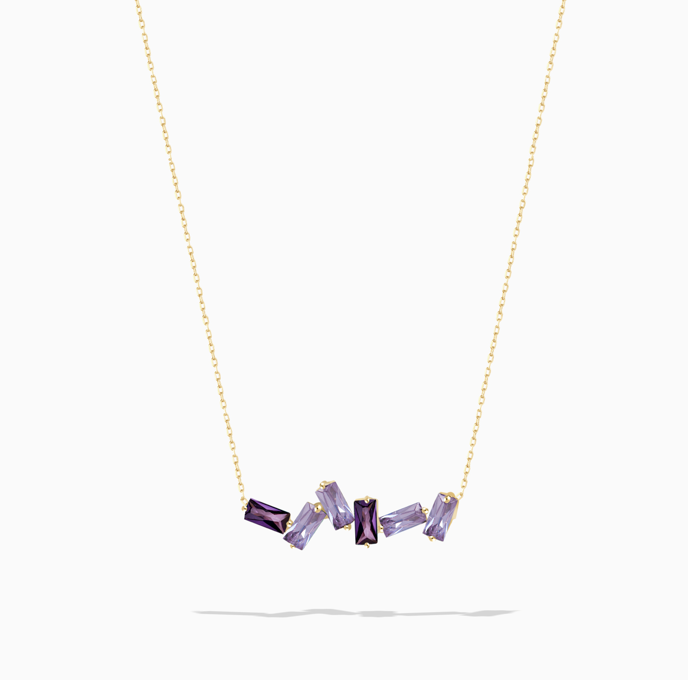 گردنبند پایه زنجیری میانه مستطیل