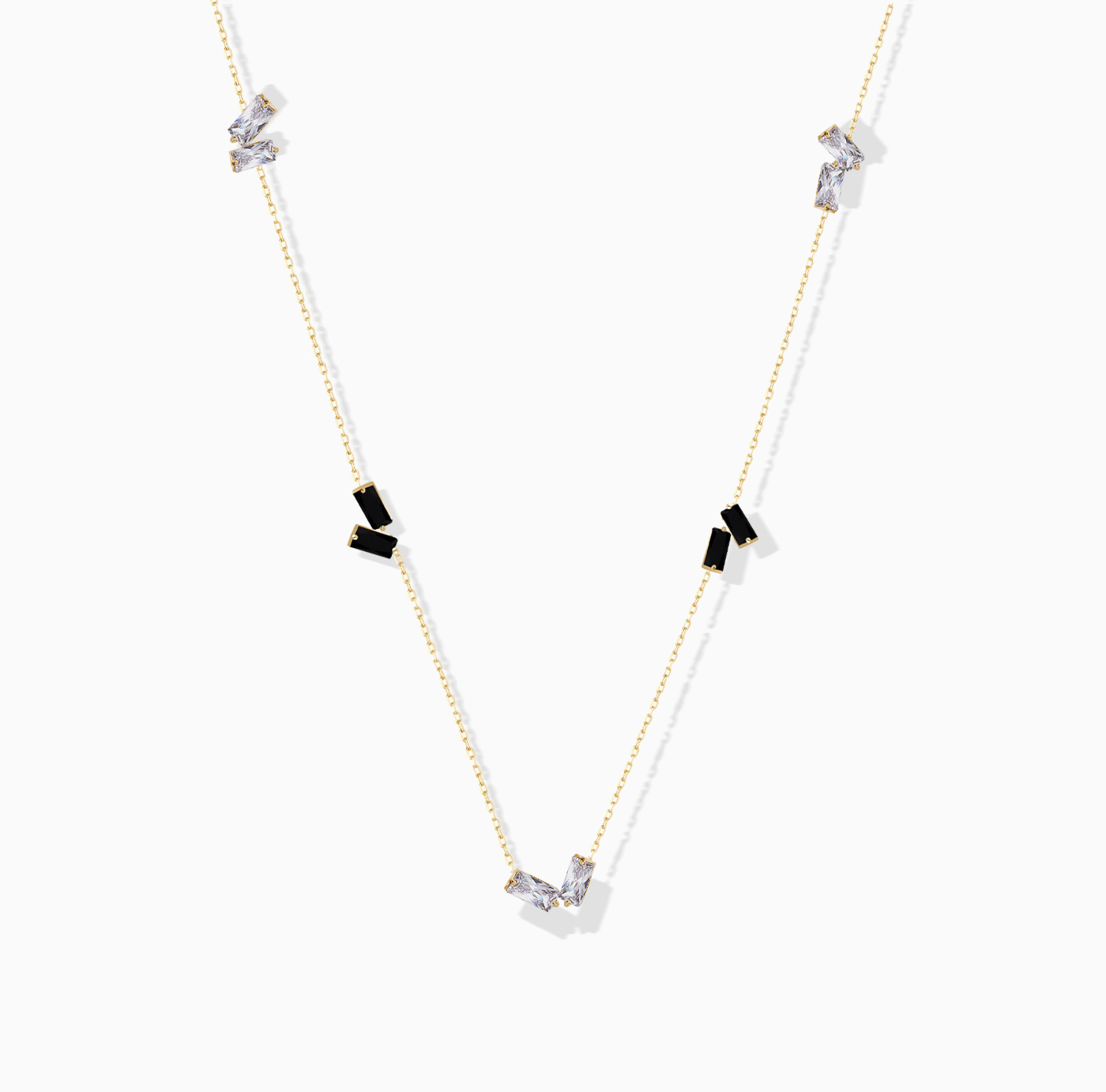 گردنبند پایه زنجیری میانه مستطیل