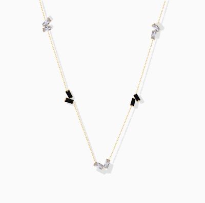 گردنبند پایه زنجیری میانه مستطیل