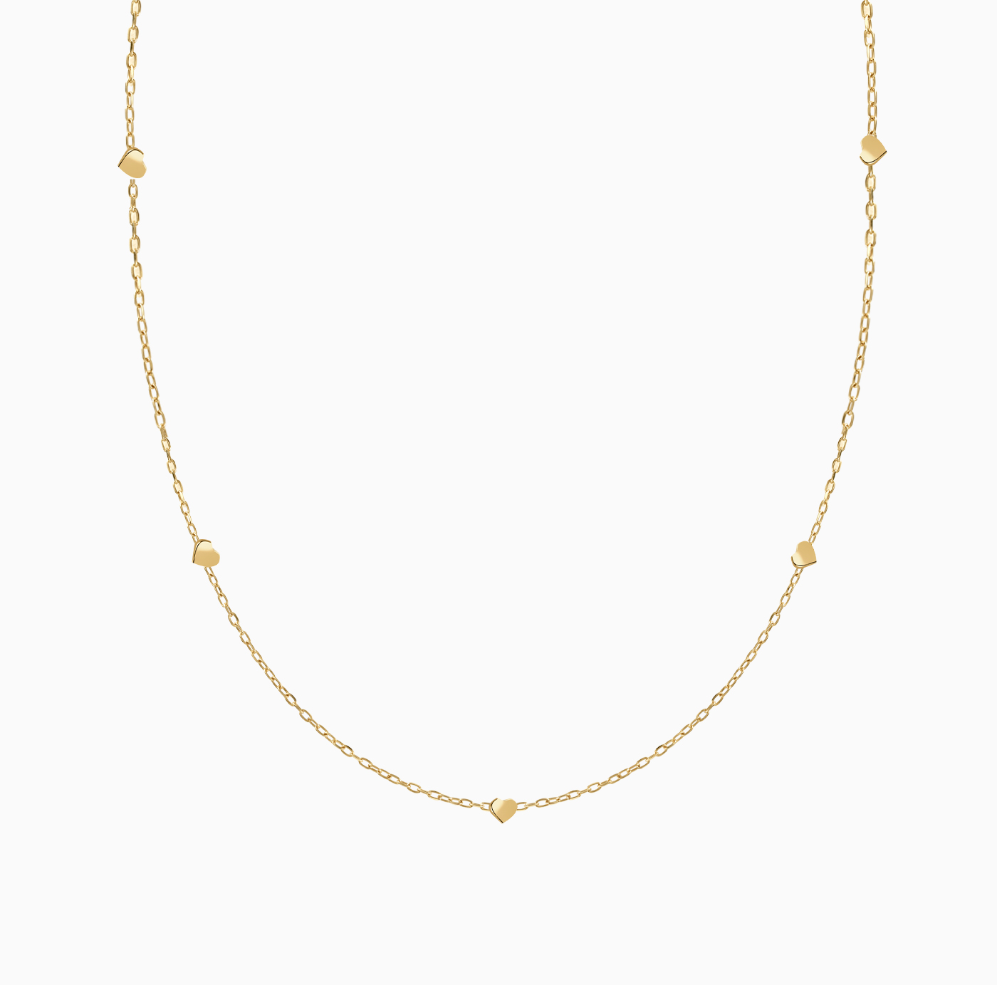 گردنبند پایه زنجیری میانه قلب